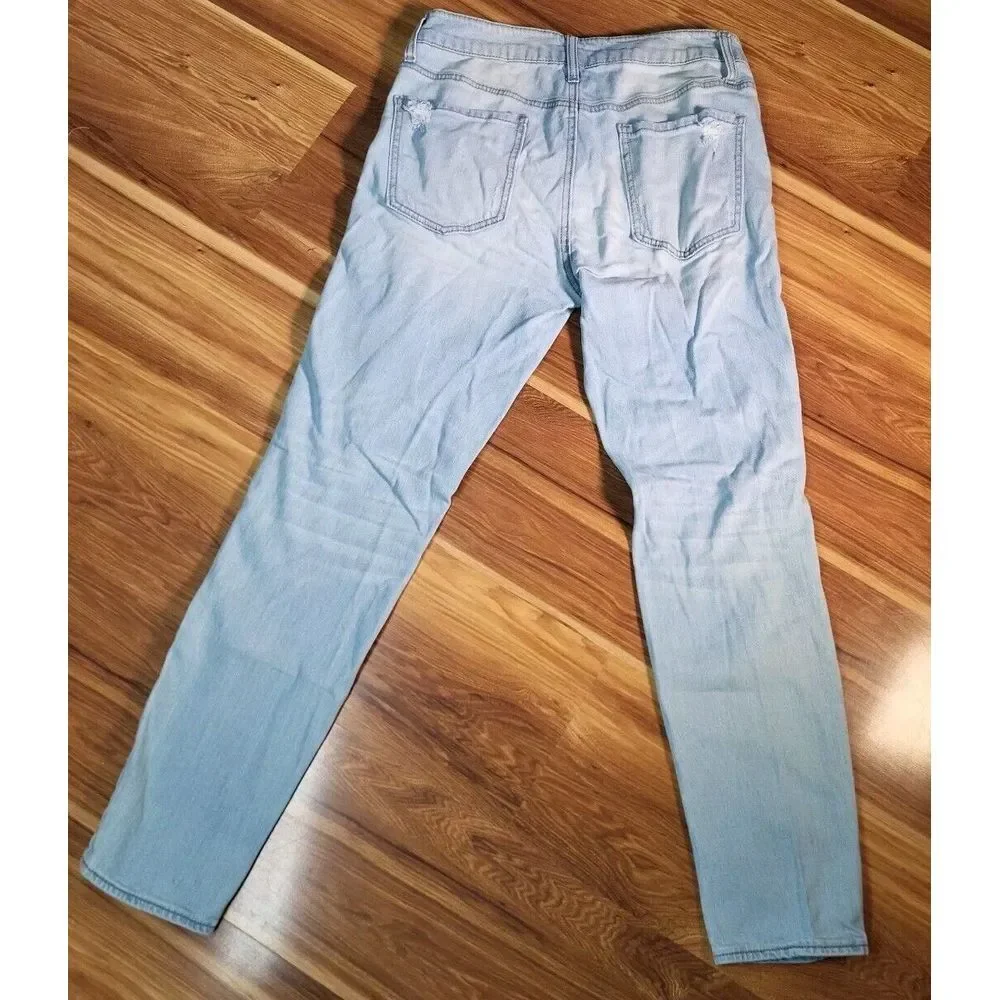 Empyre Light Wash Distressed Easton Boyfriend Fit Jeans‎ 31x30 Women's Size 7